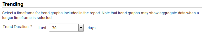 Trend Duration option in policy report template